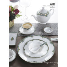 A041 Hot sale bone china royal colorful porcelain dinnerware set